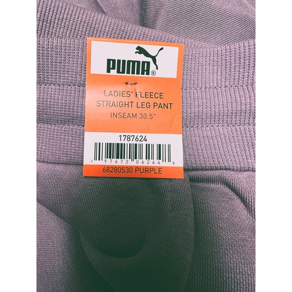 Puma Women's Purple Fleece Straight Leg Jogger Sweatpants Size 2XL XXL NWT - Picture 5 of 5